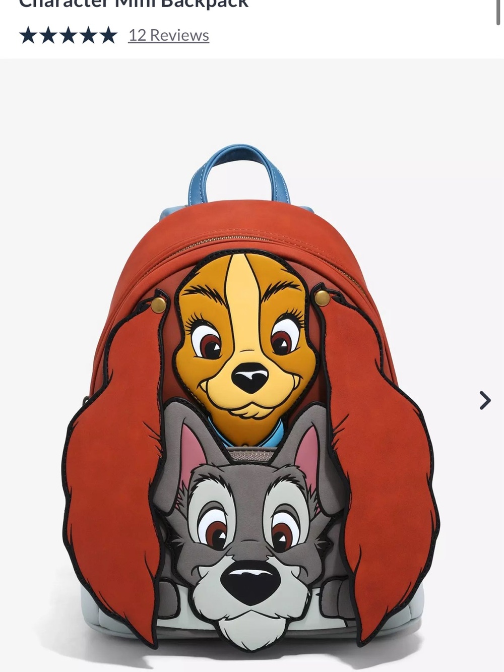 Lady and the Tramp Loungefly Stacked Character Mini Backpack